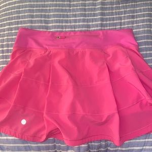 Lululemon pink pace rival skirt
